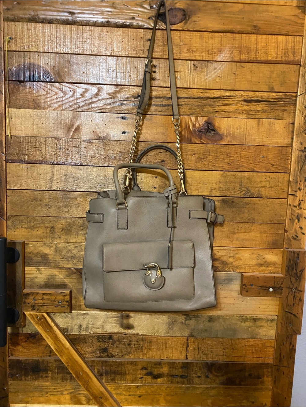 Michael Kors Emma Saffiano leather satchel